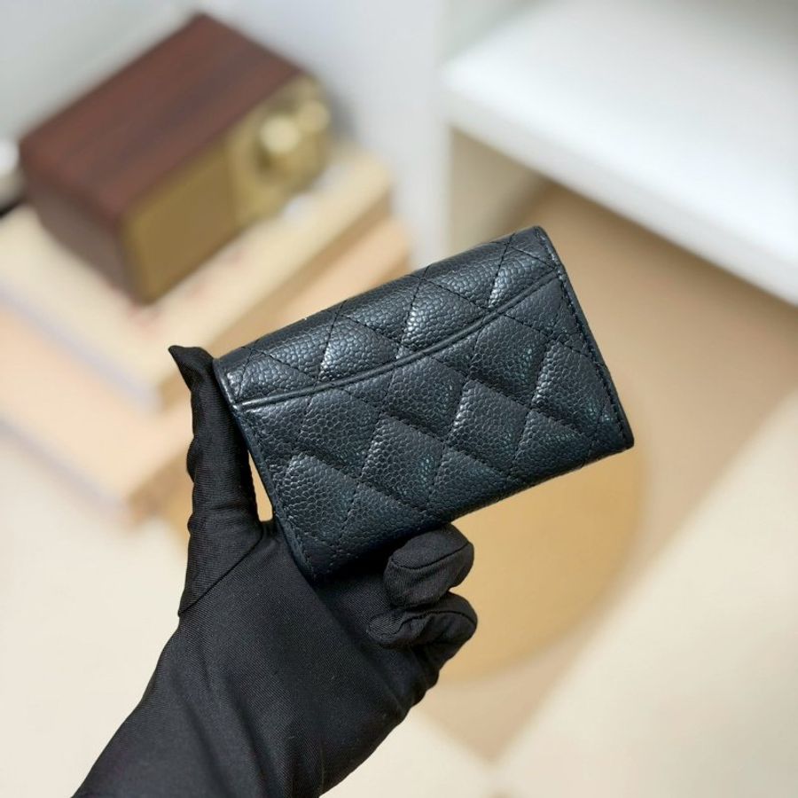 🏷️Chanel 香奈兒.Coco 翻蓋卡夾零錢包 芯片款-1