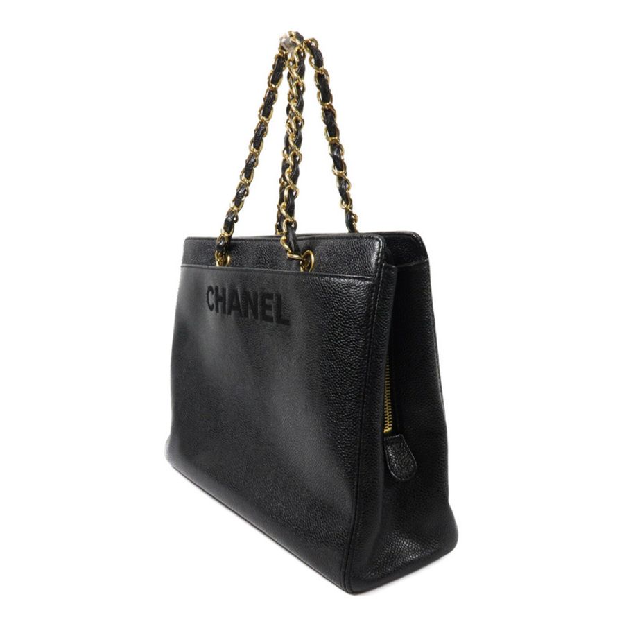 CHANEL 牛皮皮革Vintagel Chain Tote Bag鏈帶手挽袋-2