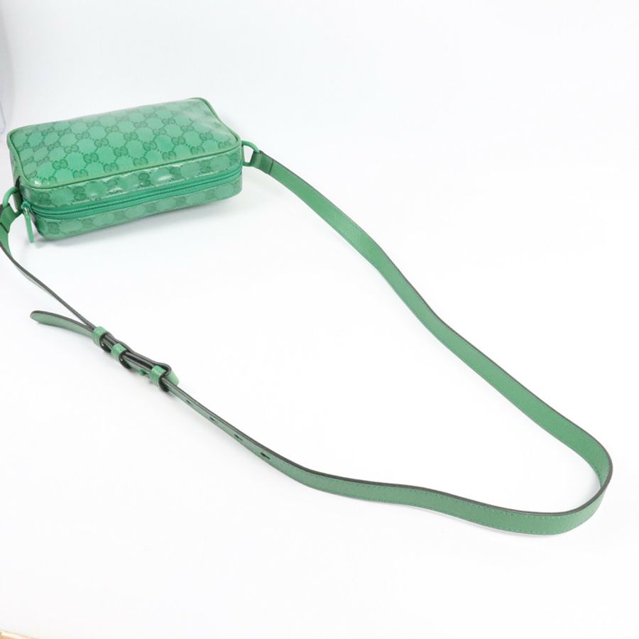 GUCCI 漆皮皮革GG Crystal Mini Shoulder Bag肩背袋-8