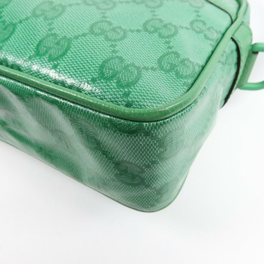 GUCCI 漆皮皮革GG Crystal Mini Shoulder Bag肩背袋-10
