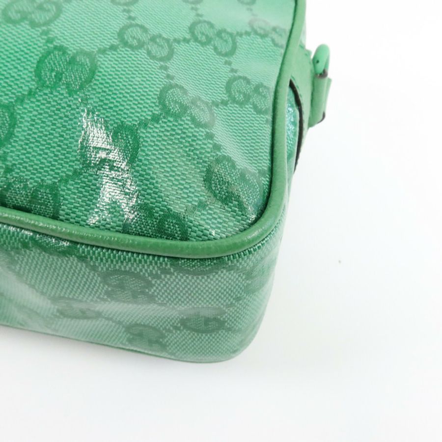 GUCCI 漆皮皮革GG Crystal Mini Shoulder Bag肩背袋-11