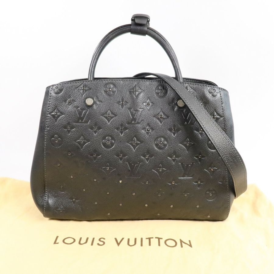 LOUIS VUITTON Monogram Empreinte Montaigne BB手挽肩背兩用袋-9