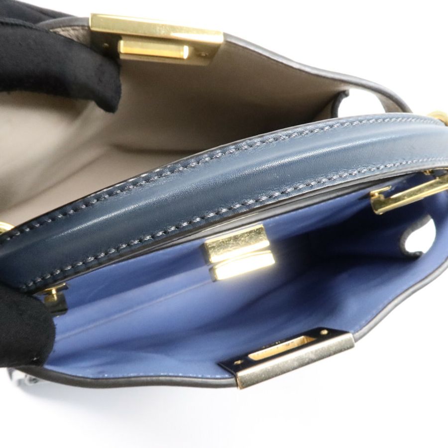 FENDI 牛皮皮革Peekaboo Iconic Essentially肩背袋-5