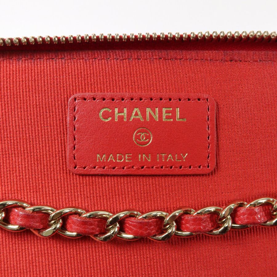 CHANEL 牛皮皮革Vanity Case鏈帶肩背袋-5