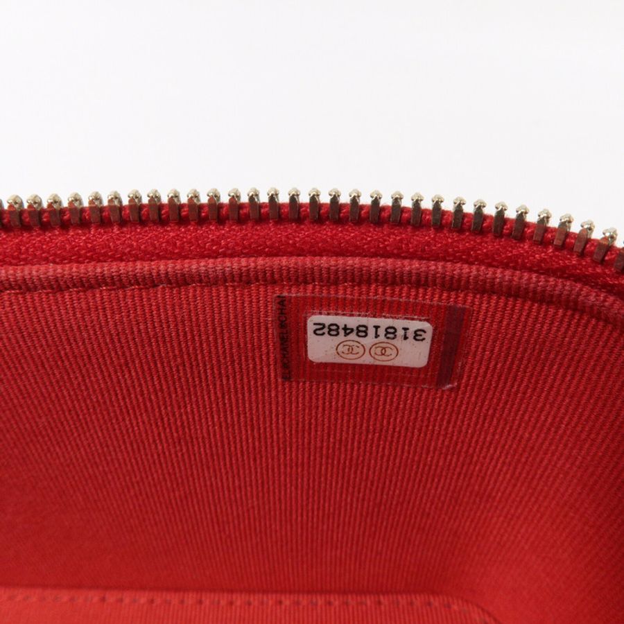 CHANEL 牛皮皮革Vanity Case鏈帶肩背袋-6