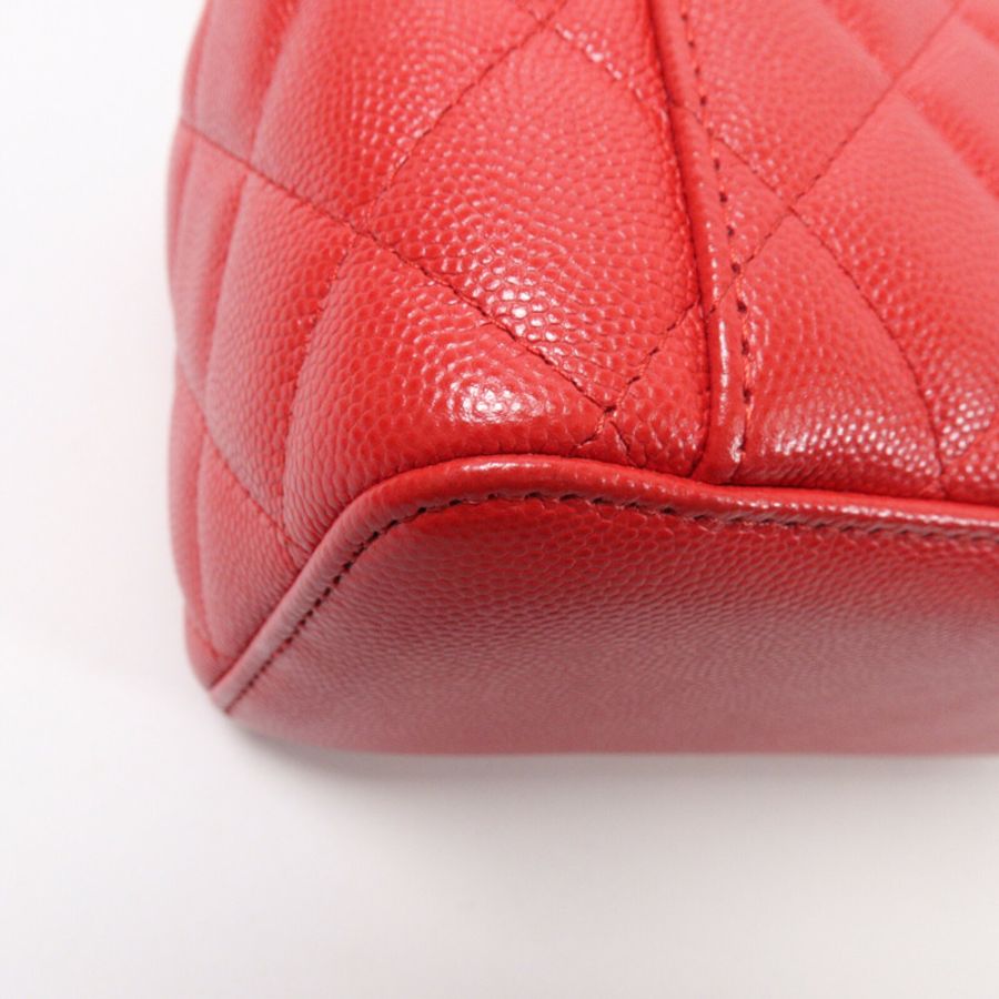 CHANEL 牛皮皮革Vanity Case鏈帶肩背袋-13