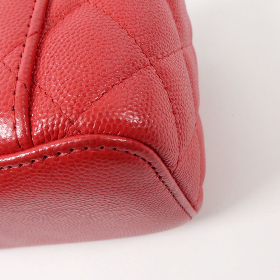 CHANEL 牛皮皮革Vanity Case鏈帶肩背袋-14