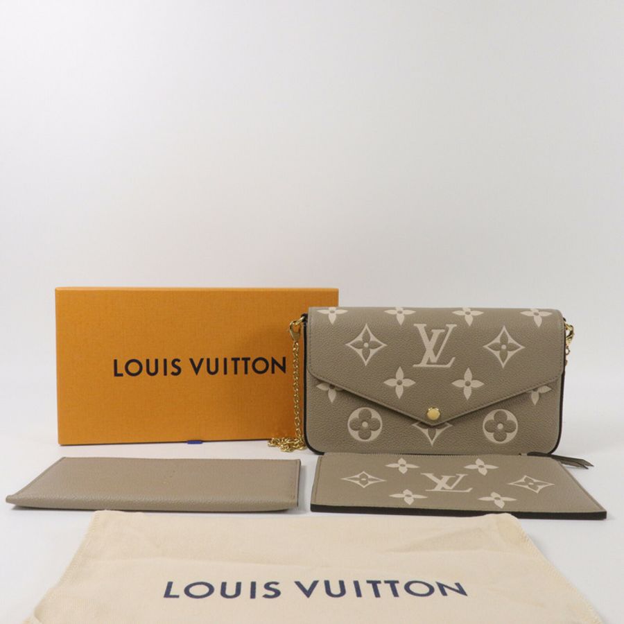 LOUIS VUITTON Monogram Empreinte Felicie Pochette鏈帶肩背袋-9