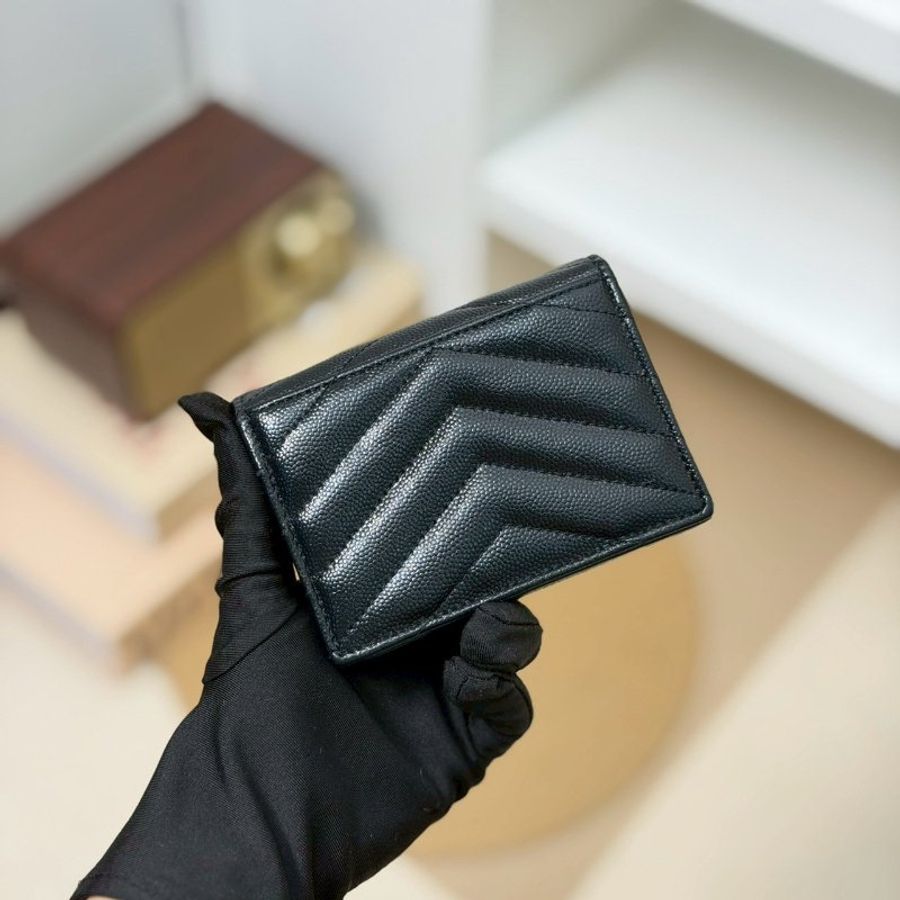 🏷️YSL 聖羅蘭.Monogram 魚子醬對開短夾-1