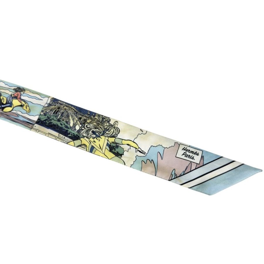 HERMES Wow! Twilly 幼絲巾-9