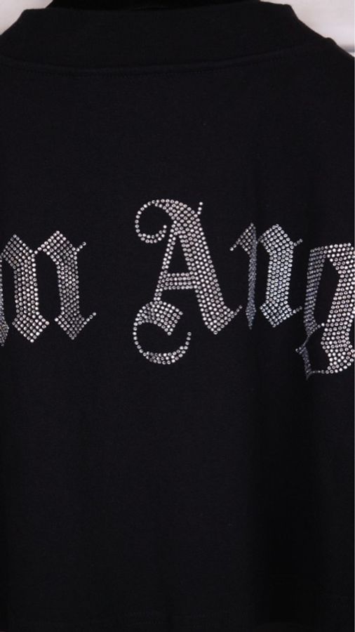 Palm angels 黑色背后印花字母长袖crop短外套-30