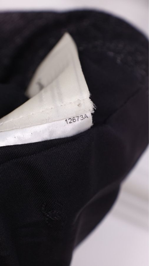 Chanel 01年深灰色羊毛两粒扣百褶裙半裙-16