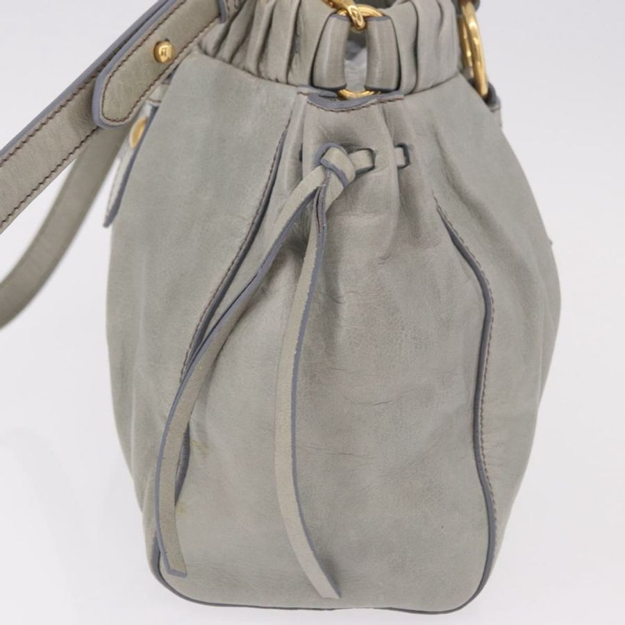 【日本直送】Miu Miu 手提包 皮革 兩用 淺藍色 金色 正品 188963M-2