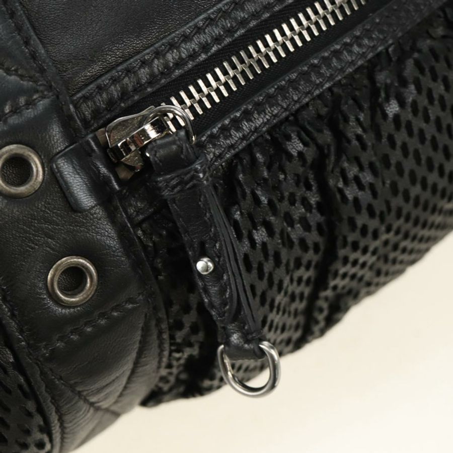 【日本直送】Miu Miu 手提包 皮革 兩用 黑色 銀色 正品 BA13790V-18