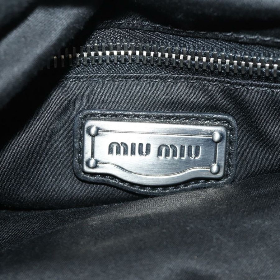 【日本直送】Miu Miu 手提包 皮革 兩用 黑色 銀色 正品 BA13790V-21