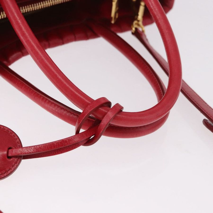 【日本直送】Miu Miu Matelasse 手提包 皮革 2way 紅金 正品 BA13893V-6