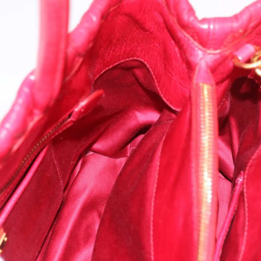 【日本直送】Miu Miu Matelasse 手提包 皮革 2way 紅金 正品 BA13893V-21
