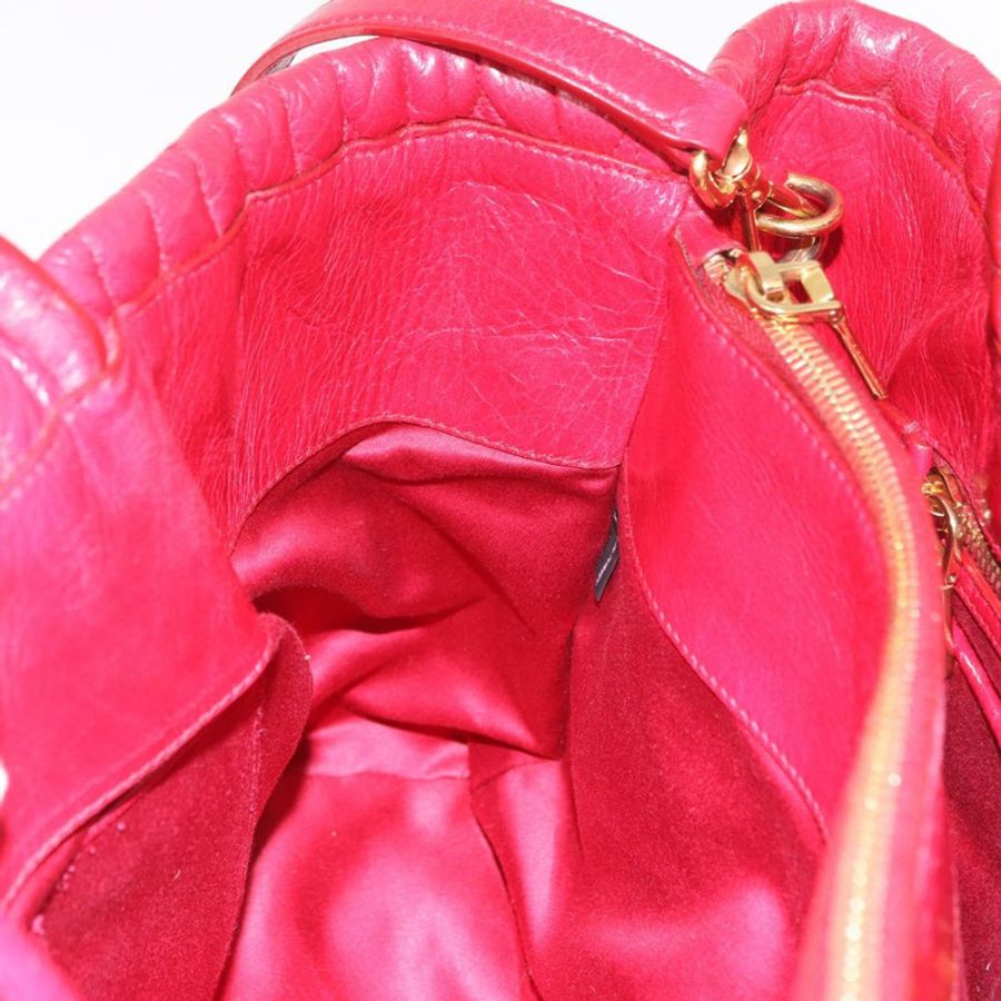 【日本直送】Miu Miu Matelasse 手提包 皮革 2way 紅金 正品 BA13893V-24