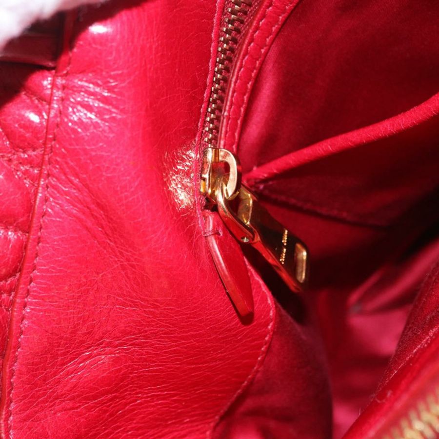 【日本直送】Miu Miu Matelasse 手提包 皮革 2way 紅金 正品 BA13893V-26