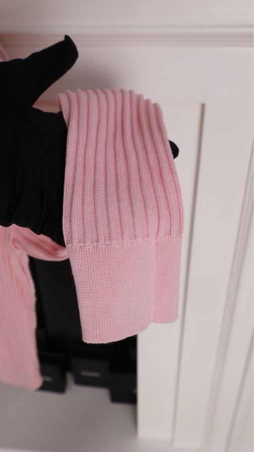 Chanel 97年粉蓝拼色羊毛两口袋针织开衫外套-24