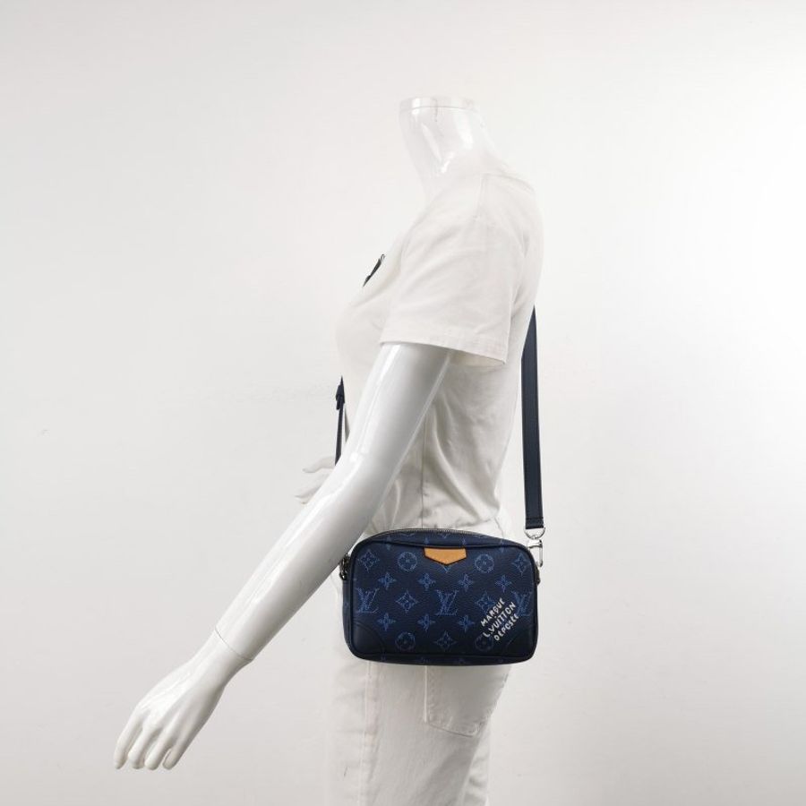 Louis Vuitton (LV) Trocadero迷你牛皮植鞣革Monogram印花插袋相機包斜跨包單肩包晶片款-1