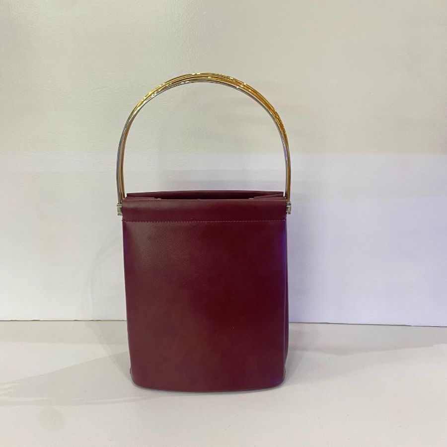 Cartier trinity 三環棕紅色三環手提包-1