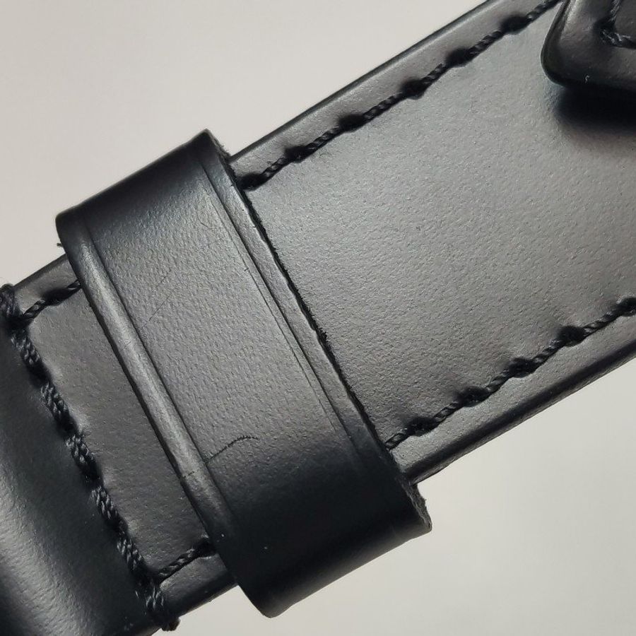 Louis Vuitton (LV) Keepall45牛皮Monogram印花加強飾帶圓筒包肩包行李箱包晶片款-9
