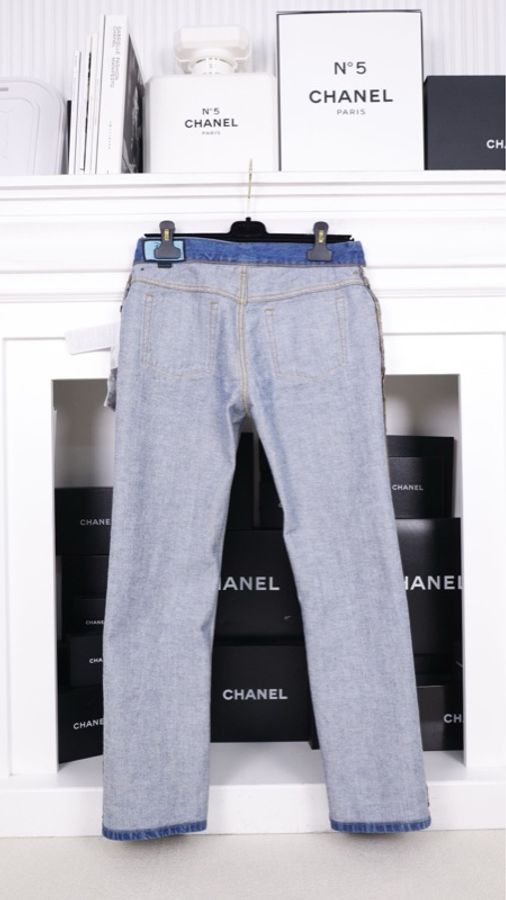Gucci x Disney联名唐老鸭图案蓝色丹宁牛仔裤长裤-1