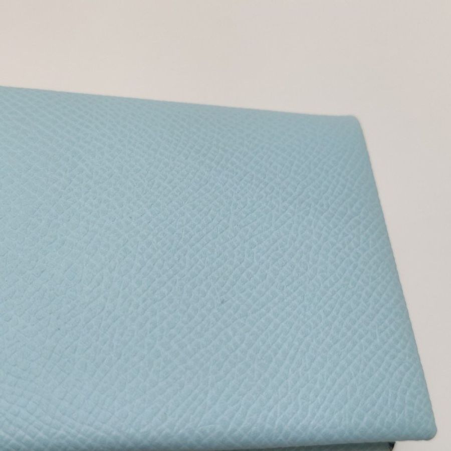 Hermes Calvi折疊卡包Epsom牛皮銀扣U2微風藍D刻-10