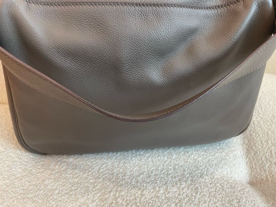 Hermes愛馬仕 Lindy30 錫器灰ec皮 X刻-3