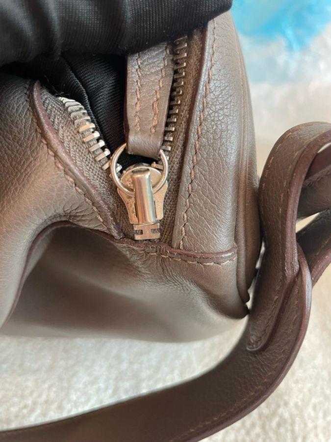 Hermes愛馬仕 Lindy30 錫器灰ec皮 X刻-9