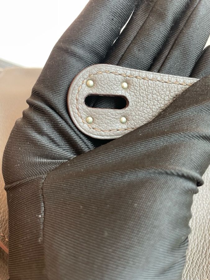Hermes愛馬仕 Lindy30 錫器灰ec皮 X刻-12