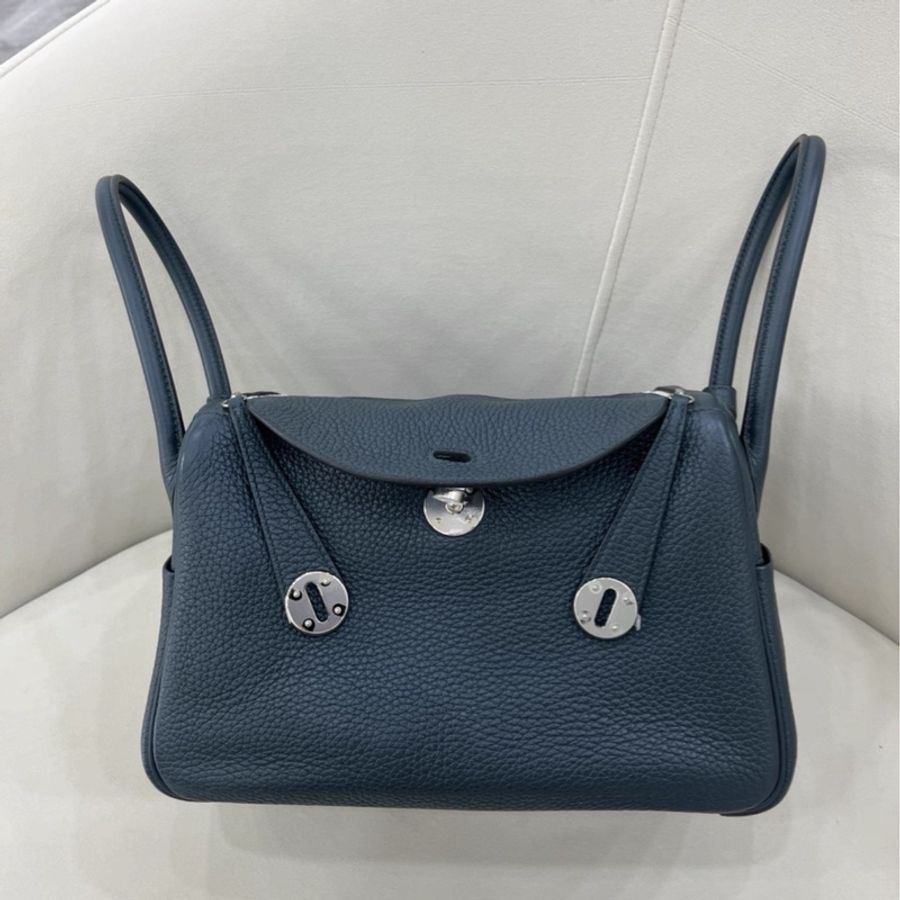 Hermes Lindy26 松柏綠銀扣,TC皮-0