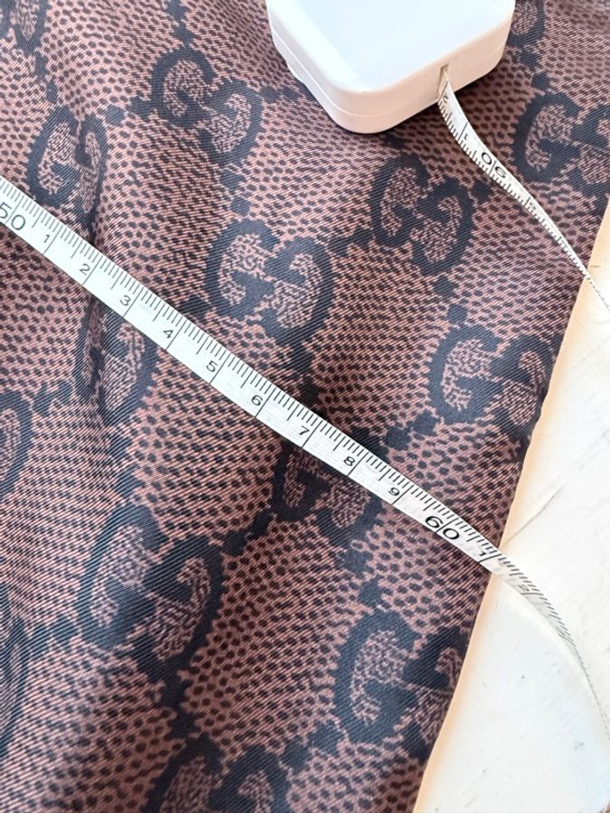 GUCCI✨Y2K棕色老花純蠶絲長褲 #L-14