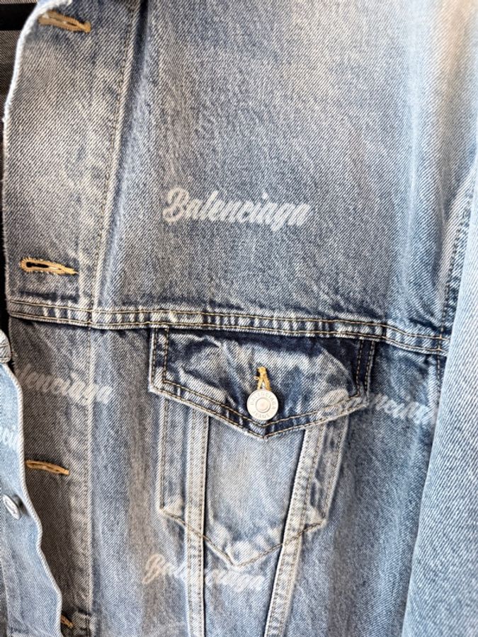 Balenciaga✨男女可穿 Logo牛仔丹寧Oversize寬鬆外套 #XS-2