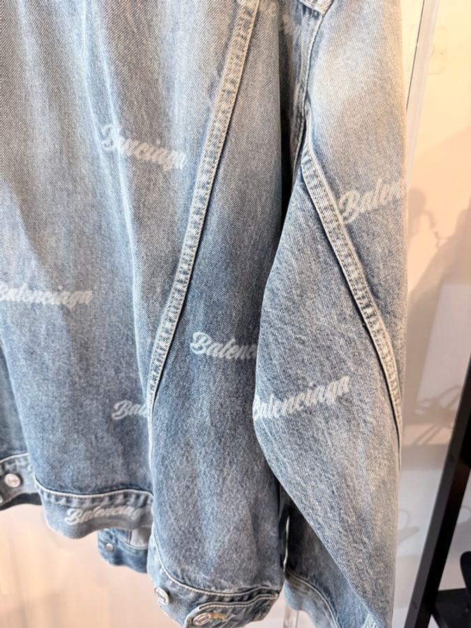 Balenciaga✨男女可穿 Logo牛仔丹寧Oversize寬鬆外套 #XS-9