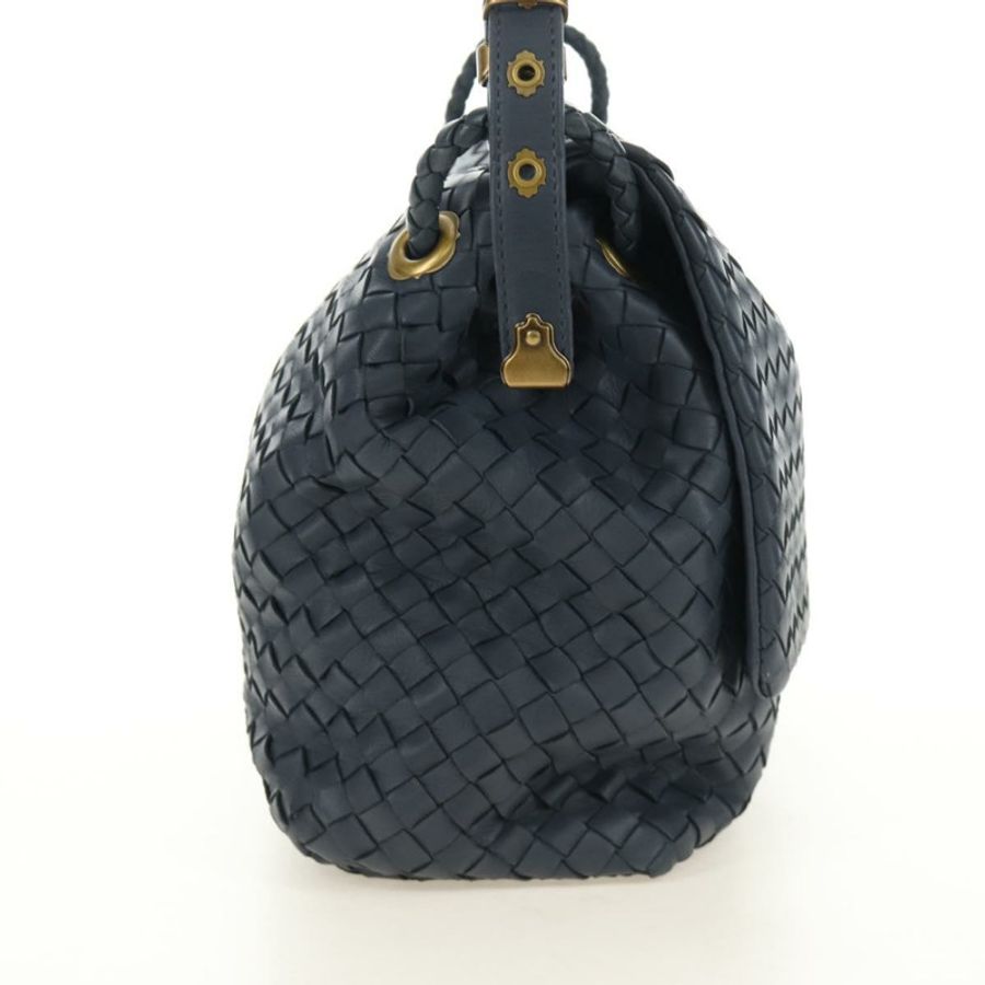 【日本直送】BOTTEGA VENETA INTRECCIATO 單肩包 皮革 海軍金 162117 正品 BA13806V-3
