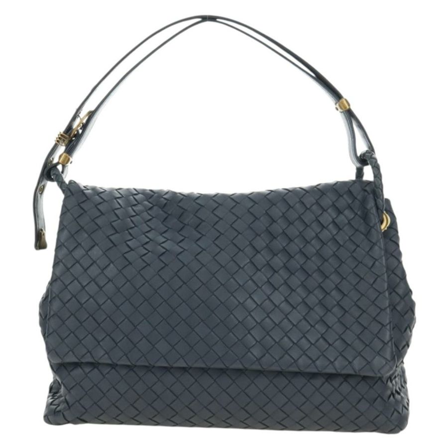 【日本直送】BOTTEGA VENETA INTRECCIATO 單肩包 皮革 海軍金 162117 正品 BA13806V-12