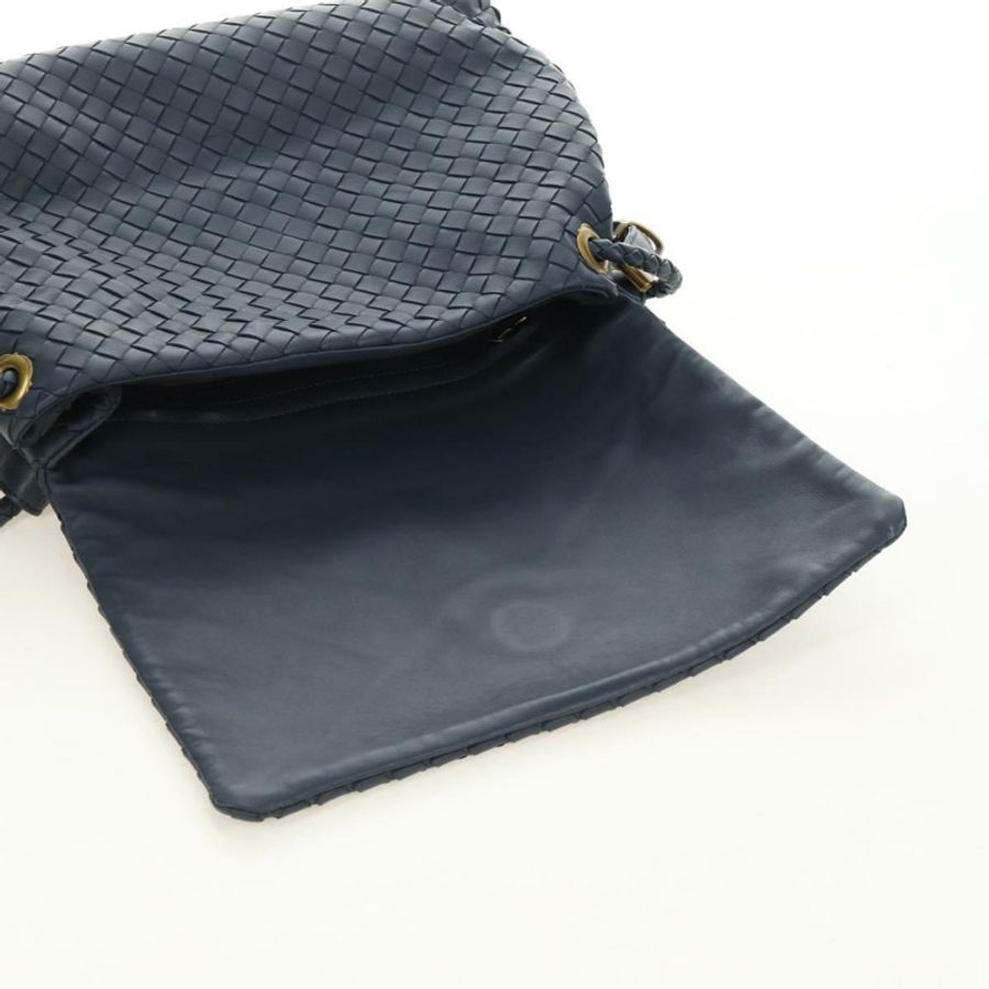 【日本直送】BOTTEGA VENETA INTRECCIATO 單肩包 皮革 海軍金 162117 正品 BA13806V-17