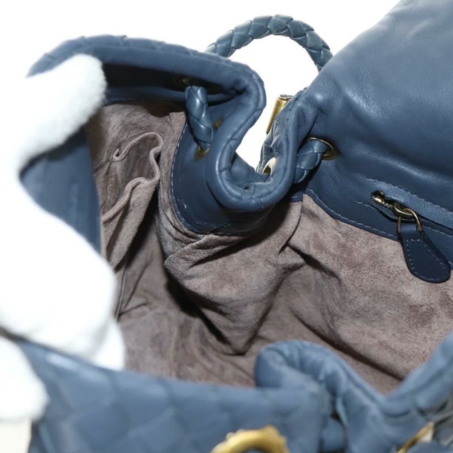 【日本直送】BOTTEGA VENETA INTRECCIATO 單肩包 皮革 海軍金 162117 正品 BA13806V-19