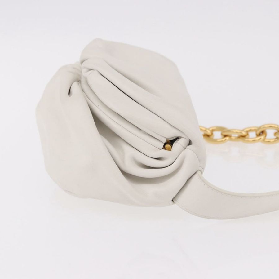 【日本直送】BOTTEGA VENETA 白色金色皮革單肩包 正品 bs35978V-2