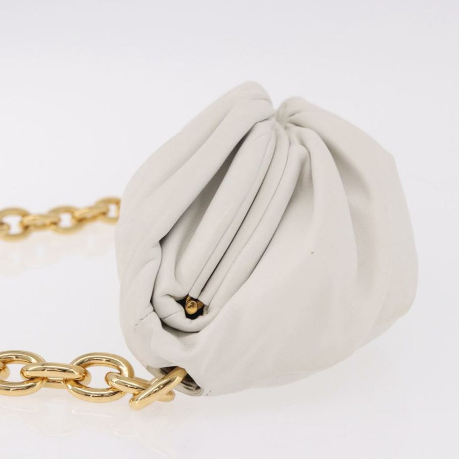 【日本直送】BOTTEGA VENETA 白色金色皮革單肩包 正品 bs35978V-3