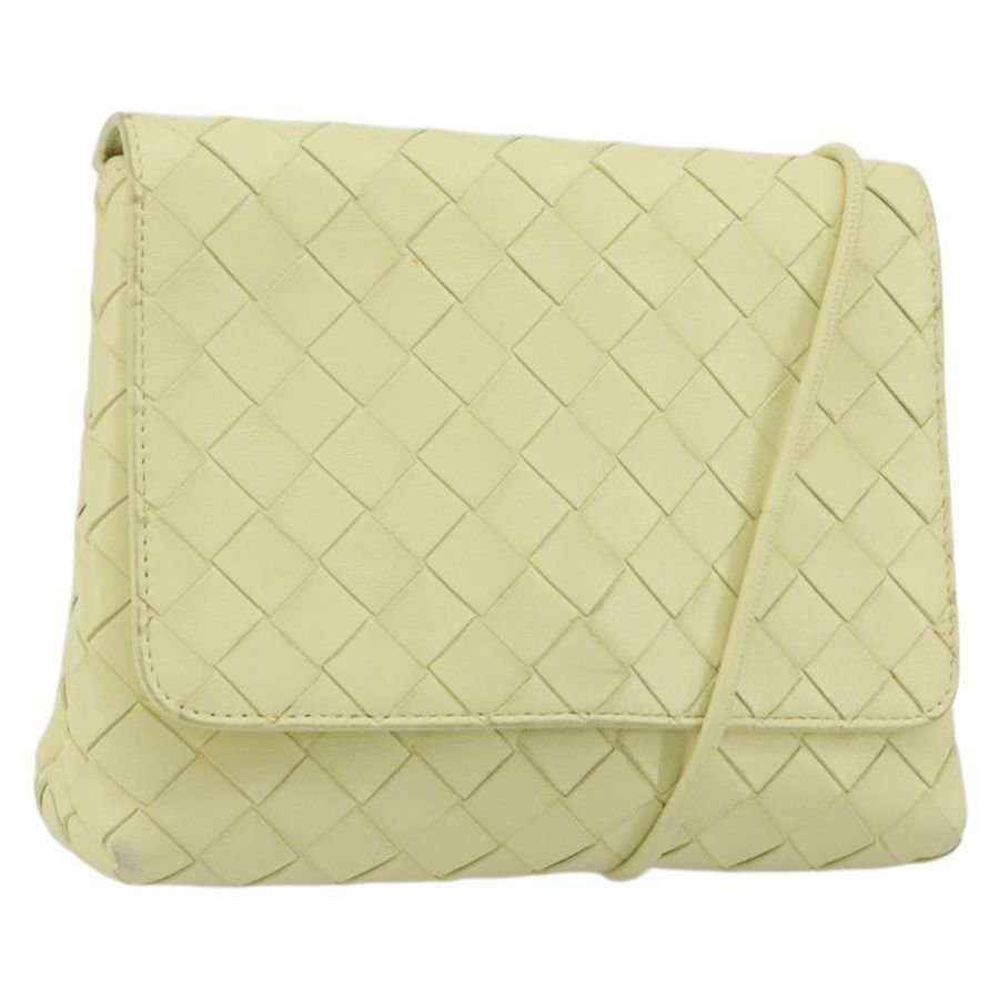 【日本直送】BOTTEGA VENETA INTRECCIATO 皮革肩背包 米色 金色 正品 BA13794V-0