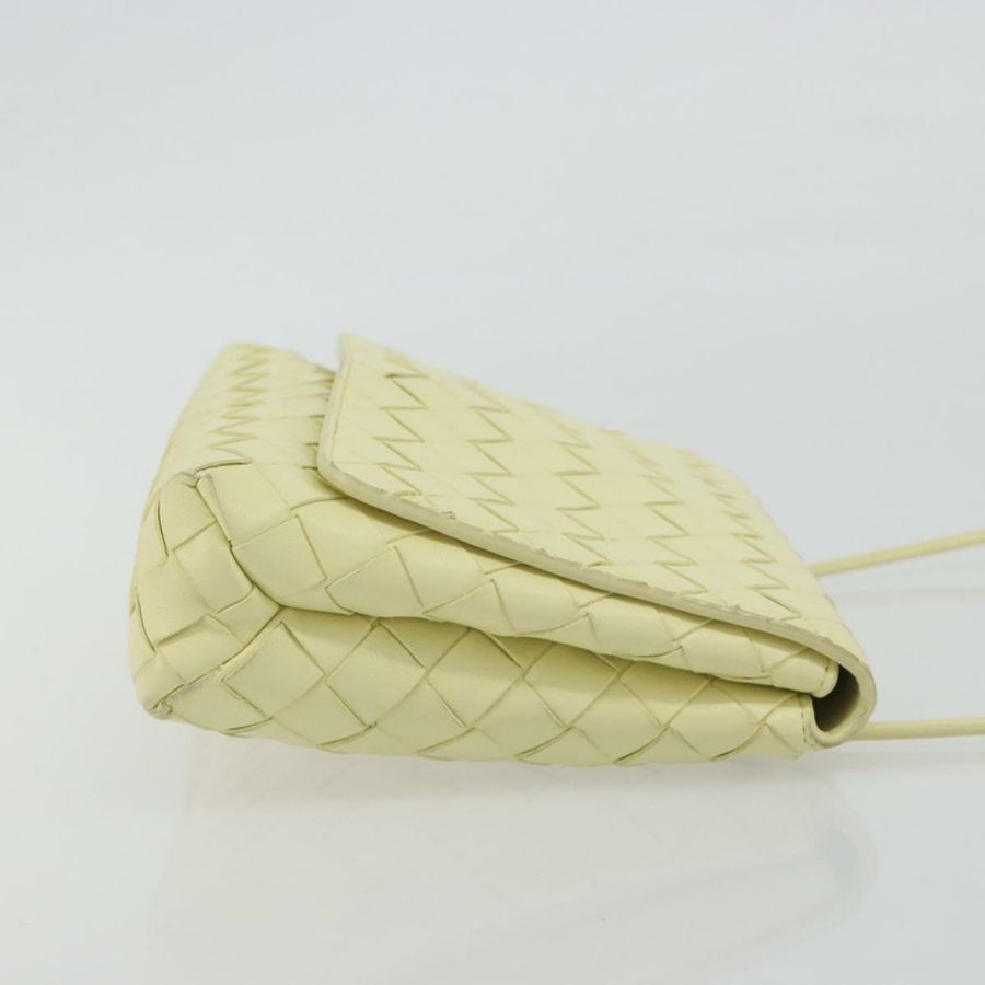 【日本直送】BOTTEGA VENETA INTRECCIATO 皮革肩背包 米色 金色 正品 BA13794V-2