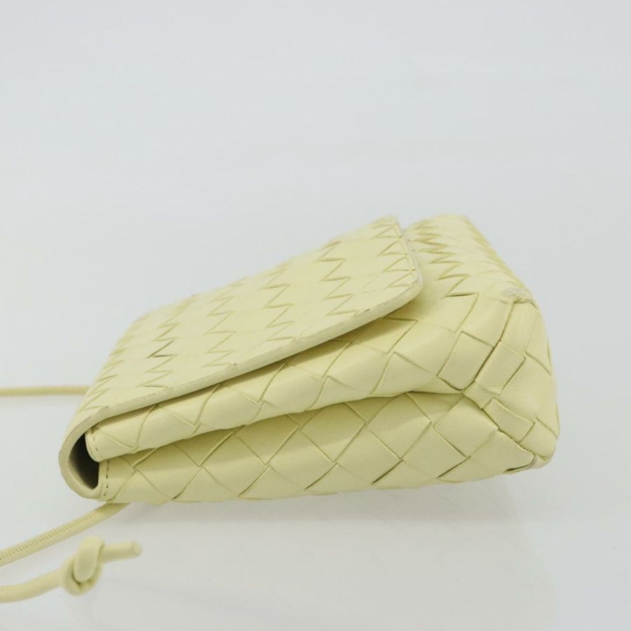 【日本直送】BOTTEGA VENETA INTRECCIATO 皮革肩背包 米色 金色 正品 BA13794V-3