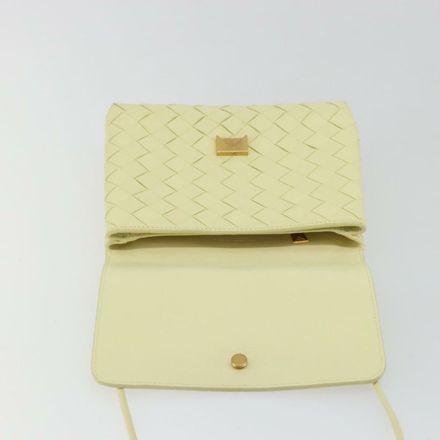 【日本直送】BOTTEGA VENETA INTRECCIATO 皮革肩背包 米色 金色 正品 BA13794V-17