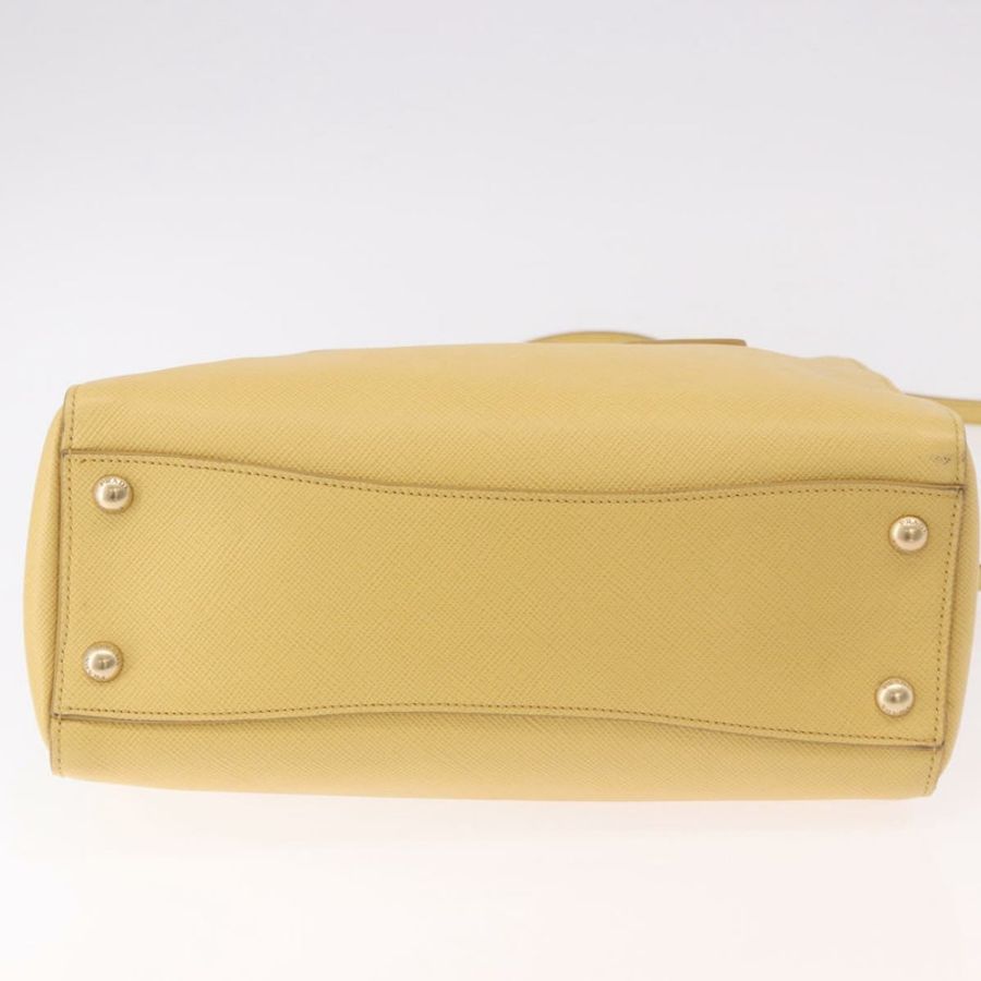 【日本直送】PRADA 手提包 Safiano 皮革 2way 黃金 Auth 186670A-4
