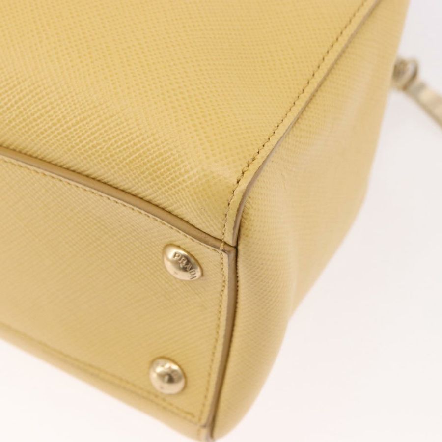 【日本直送】PRADA 手提包 Safiano 皮革 2way 黃金 Auth 186670A-8