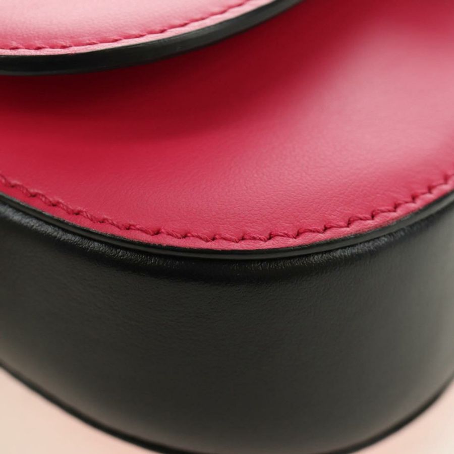 【日本直送】PRADA Sydney 鏈條單肩包 皮革 兩用 黑色 粉紅色 銀色 正品 186637SAM-17