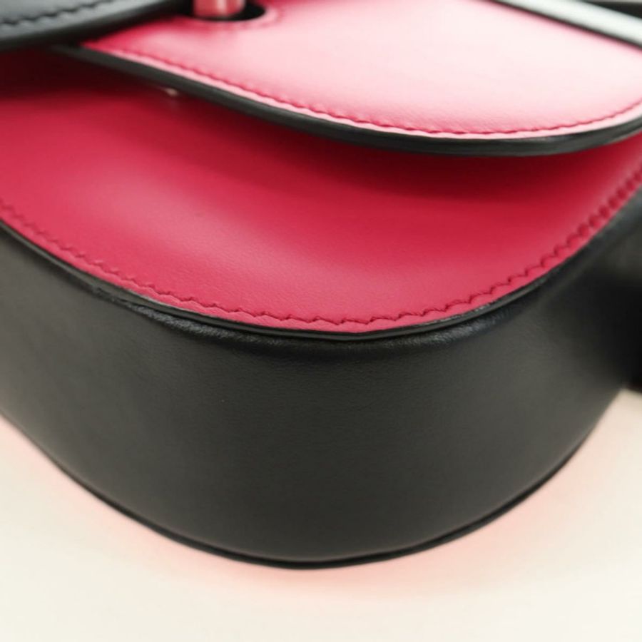 【日本直送】PRADA Sydney 鏈條單肩包 皮革 兩用 黑色 粉紅色 銀色 正品 186637SAM-18
